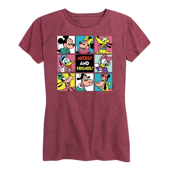 Mickey & Friends Grids - Women's Short Sleeve Graphic T-Shirt