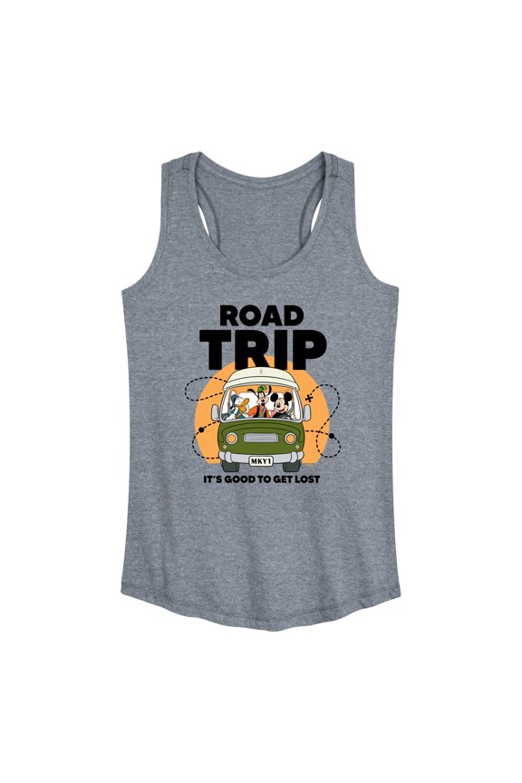Mickey & Friends - Group Good To Get Lost Van - Women's Racerback Tank Top