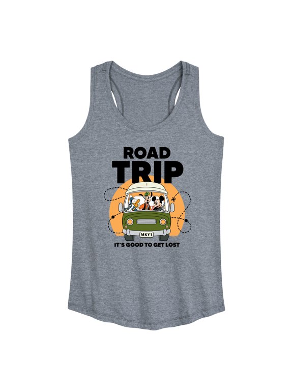 Mickey & Friends - Group Good To Get Lost Van - Women's Racerback Tank Top