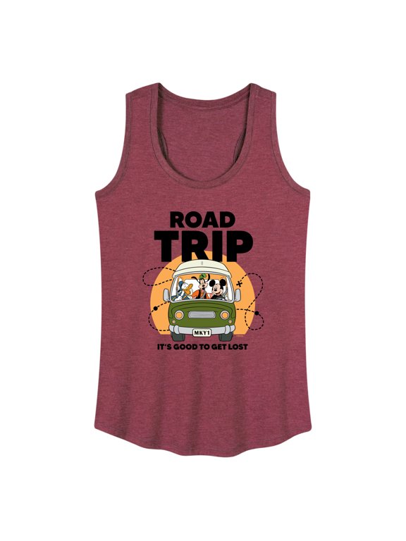 Mickey & Friends - Group Good To Get Lost Van - Women's Racerback Tank Top