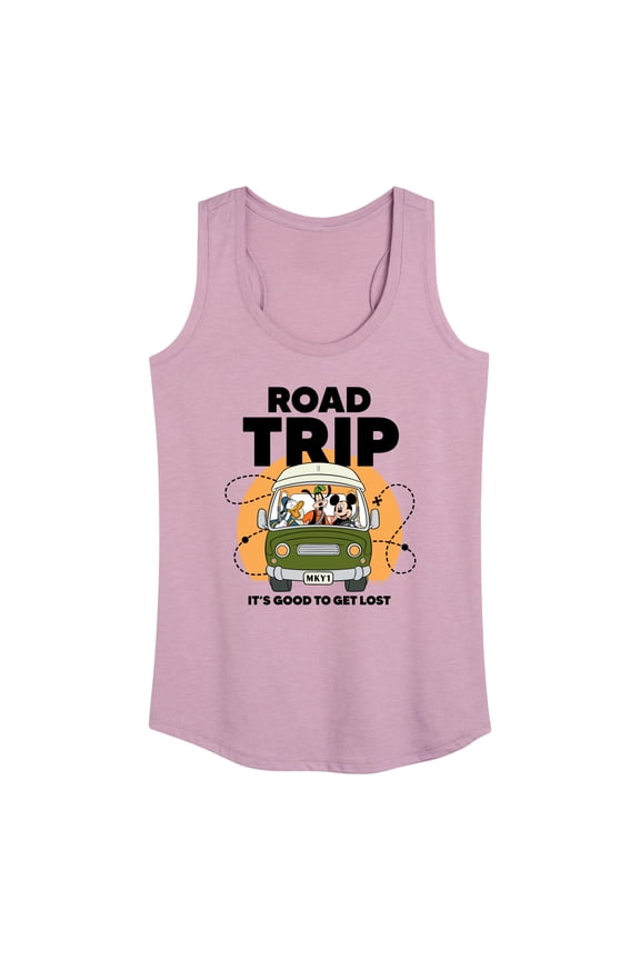 Mickey & Friends - Group Good To Get Lost Van - Women's Racerback Tank Top