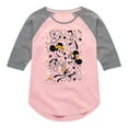 thumbnail image 1 of Mickey & Friends - Halloween Collage - Toddler And Youth Girls Raglan Graphic T-Shirt, 1 of 5