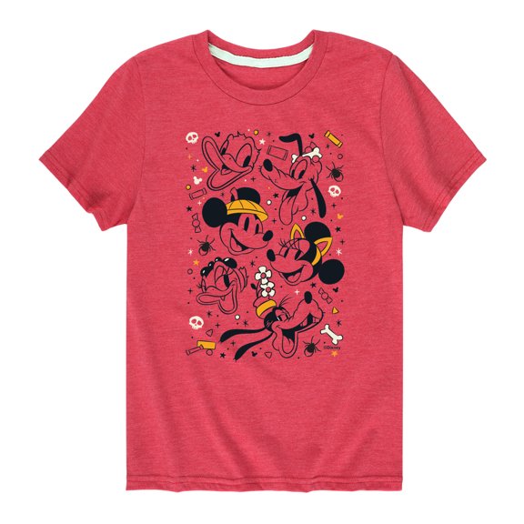 Mickey & Friends - Halloween Collage - Toddler And Youth Short Sleeve Graphic T-Shirt