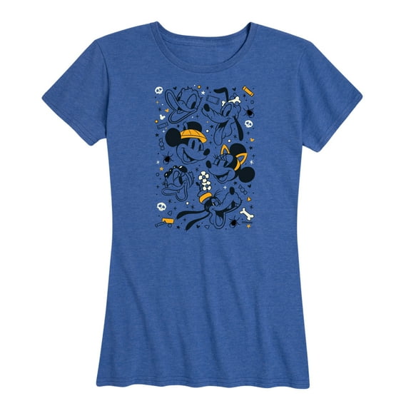 Mickey & Friends - Halloween Collage - Women's Short Sleeve Graphic T-Shirt