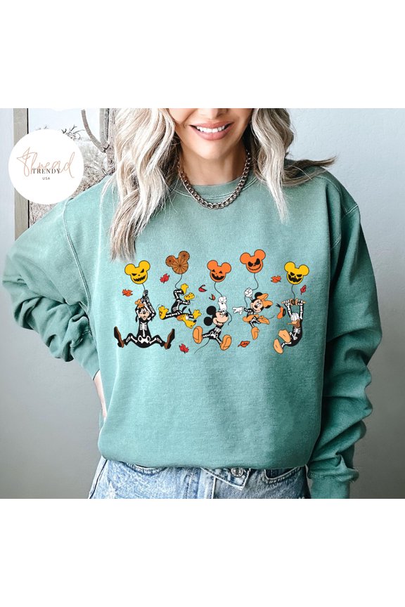 Mickey Friends Halloween T-shirt Disney Halloween Skeleton T-shirt Halloween Gift Disney H