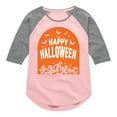 thumbnail image 1 of Mickey & Friends - Happy Halloween Tombstone - Toddler And Youth Girls Raglan Graphic T-Shirt, 1 of 5