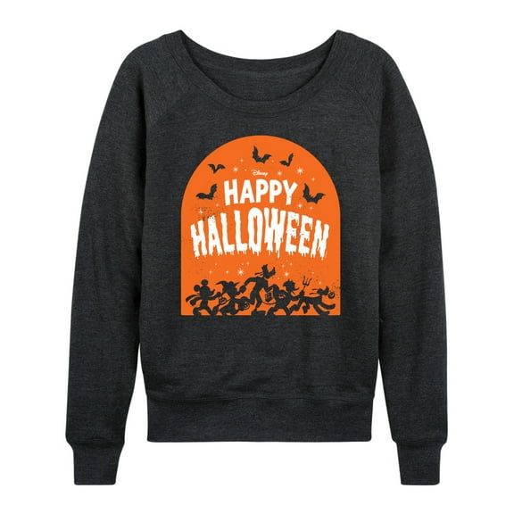 Mickey & Friends - Happy Halloween Tombstone - Women's Lightweight French Terry Long Sleeve Shirt