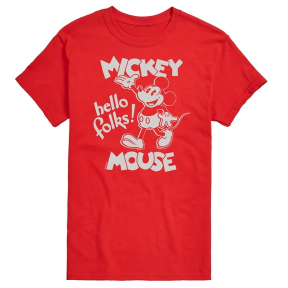 Mickey & Friends - Hello Folks - Men's Short Sleeve Graphic T-Shirt