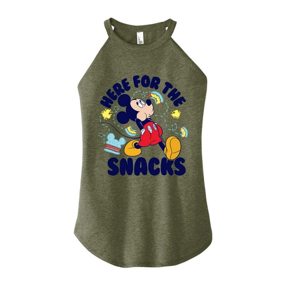 Mickey & Friends - Here For The Snacks - Juniors High Neck Tank Top