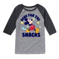 thumbnail image 1 of Mickey & Friends - Here For The Snacks - Toddler And Youth Raglan Graphic T-Shirt, 1 of 4
