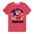 thumbnail image 1 of Mickey & Friends - Here For The Snacks - Toddler And Youth Short Sleeve Graphic T-Shirt, 1 of 5