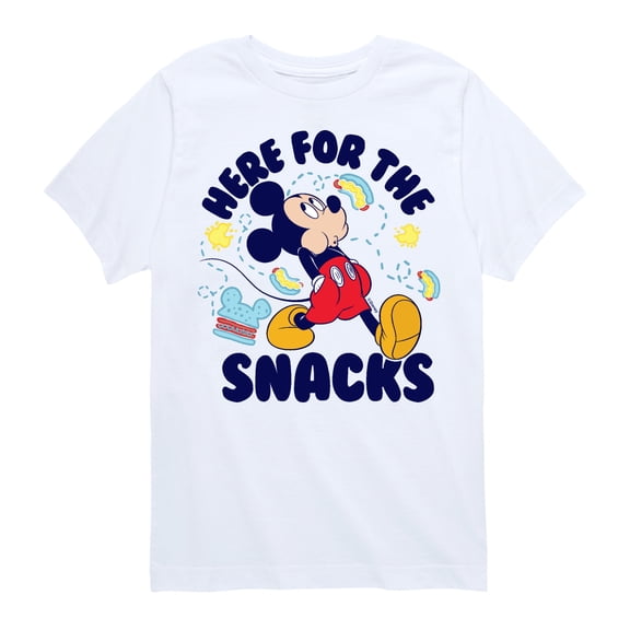 Mickey & Friends - Here For The Snacks - Toddler And Youth Short Sleeve Graphic T-Shirt