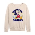 thumbnail image 1 of Mickey & Friends - Here For The Snacks - Women's Lightweight French Terry Long Sleeve Shirt, 1 of 5