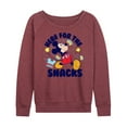 thumbnail image 1 of Mickey & Friends - Here For The Snacks - Women's Lightweight French Terry Long Sleeve Shirt, 1 of 5