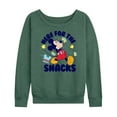 thumbnail image 1 of Mickey & Friends - Here For The Snacks - Women's Lightweight French Terry Long Sleeve Shirt, 1 of 5