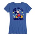 thumbnail image 1 of Mickey & Friends - Here For The Snacks - Women's Short Sleeve Graphic T-Shirt, 1 of 5