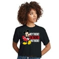thumbnail image 1 of Mickey & Friends - Hey There! Hi There! - Juniors Cropped Cotton Blend T-Shirt, 1 of 5