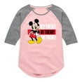 thumbnail image 1 of Mickey & Friends - Hey There Hi There - Toddler And Youth Girls Raglan Graphic T-Shirt, 1 of 5
