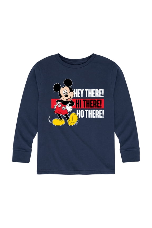 Mickey & Friends - Hey There Hi There - Toddler And Youth Long Sleeve Graphic T-Shirt