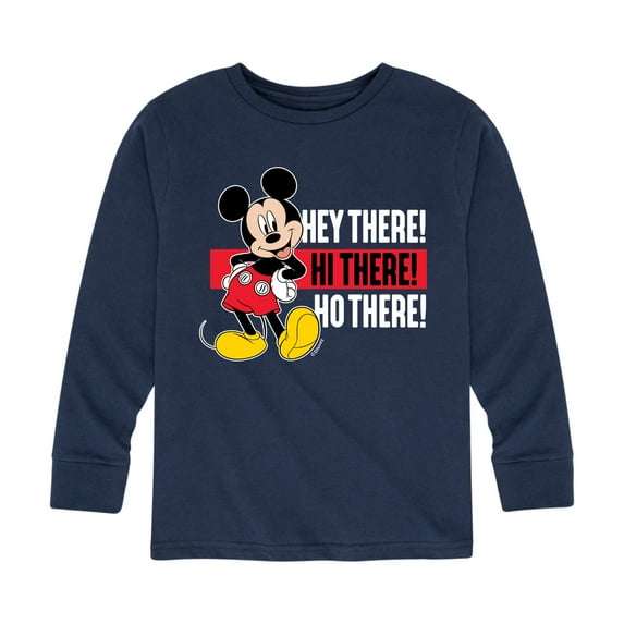 Mickey & Friends - Hey There Hi There - Toddler And Youth Long Sleeve Graphic T-Shirt