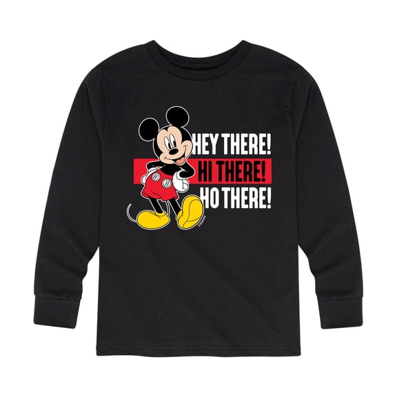 Mickey & Friends - Hey There Hi There - Toddler And Youth Long Sleeve Graphic T-Shirt