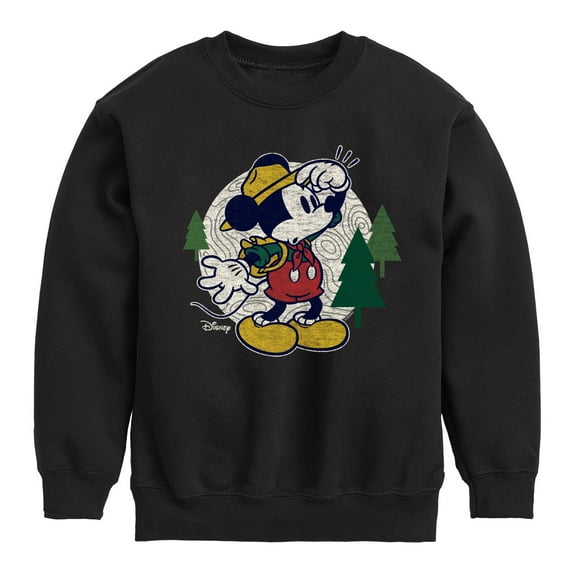 Disney - Mickey & Friends - Hiking & Camping - Possible Wrong Turn - Toddler And Youth Crewneck Fleece Sweatshirt