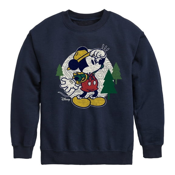 Disney - Mickey & Friends - Hiking & Camping - Possible Wrong Turn - Toddler And Youth Crewneck Fleece Sweatshirt