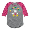 thumbnail image 1 of Mickey & Friends - I Feel Awesome - Toddler And Youth Girls Raglan Graphic T-Shirt, 1 of 5