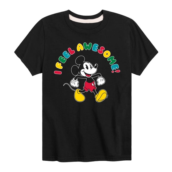 Mickey & Friends - I Feel Awesome - Toddler And Youth Short Sleeve Graphic T-Shirt
