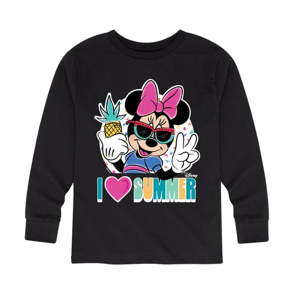 Mickey & Friends - I Heart Summer - Toddler And Youth Long Sleeve Graphic T-Shirt
