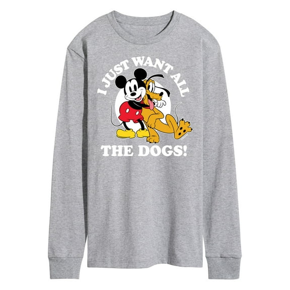 Mickey & Friends - I Just Want All The Dogs - Men's Long Sleeve T-Shirt