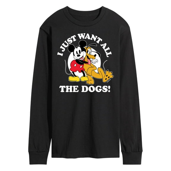 Mickey & Friends - I Just Want All The Dogs - Men's Long Sleeve T-Shirt