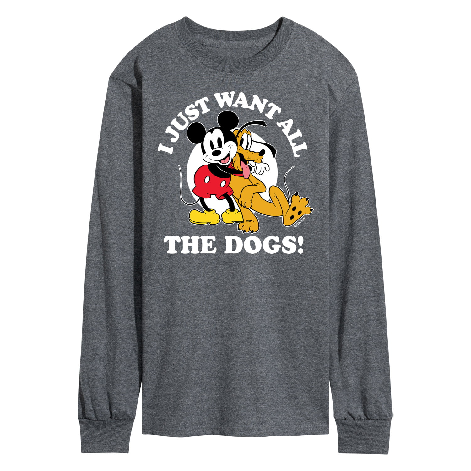 Mickey & Friends - I Just Want All The Dogs - Men's Long Sleeve T-Shirt 