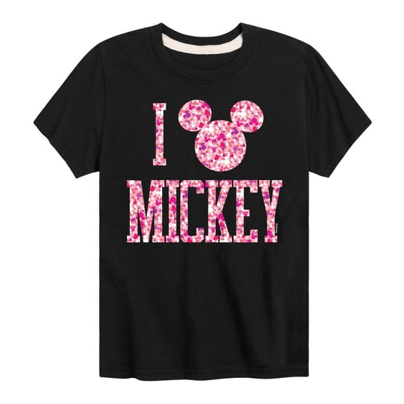 Mickey & Friends - I Love Mickey - Toddler And Youth Short Sleeve Graphic T-Shirt