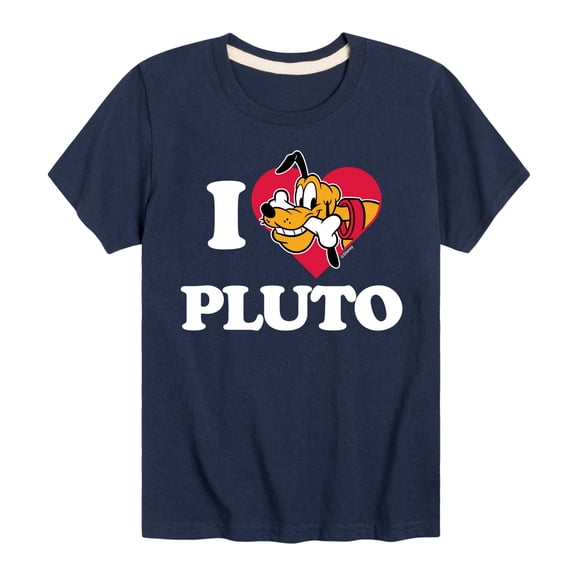 Mickey & Friends - I Love Pluto - Toddler And Youth Short Sleeve Graphic T-Shirt