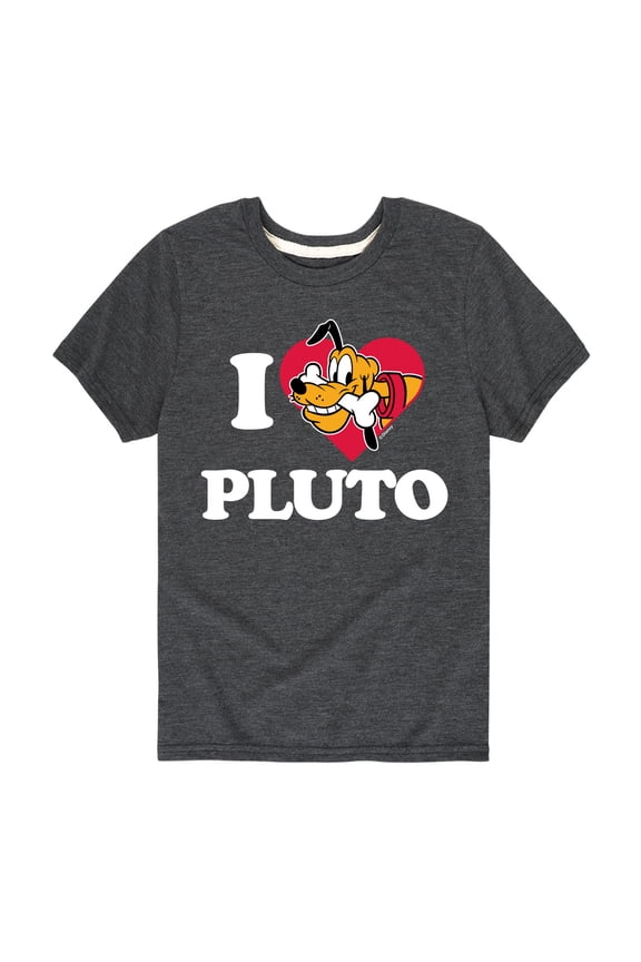 Mickey & Friends - I Love Pluto - Toddler And Youth Short Sleeve Graphic T-Shirt