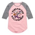 thumbnail image 1 of Mickey & Friends - I Scream For Halloween - Toddler And Youth Girls Raglan Graphic T-Shirt, 1 of 5