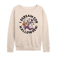 thumbnail image 1 of Mickey & Friends - I Scream For Halloween - Women's Lightweight French Terry Long Sleeve Shirt, 1 of 5