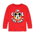 thumbnail image 1 of Mickey & Friends - I'm Cool Like That - Youth Long Sleeve Graphic T-Shirt, 1 of 5