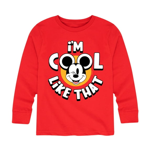 Mickey & Friends - I'm Cool Like That - Youth Long Sleeve Graphic T-Shirt