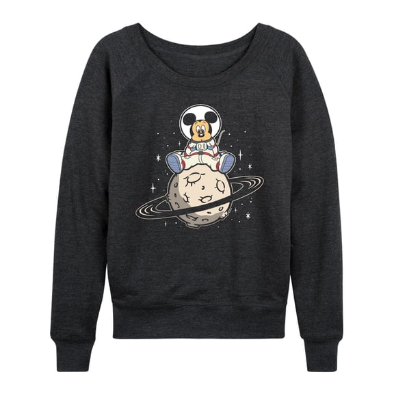 Mickey & Friends - It's A Small Moon - Women's Lightweight French Terry Long Sleeve Shirt