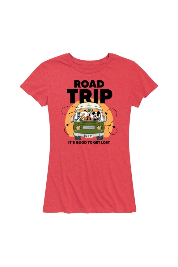 Mickey & Friends - It's Good To Get Lost Van - Women's Short Sleeve Graphic T-Shirt