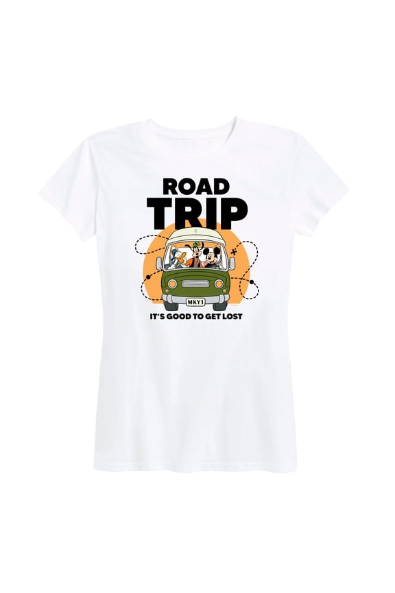 Mickey & Friends - It's Good To Get Lost Van - Women's Short Sleeve Graphic T-Shirt