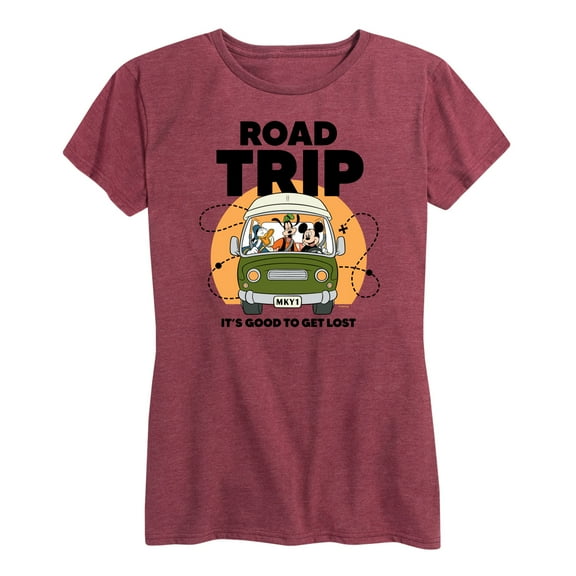 Mickey & Friends - It's Good To Get Lost Van - Women's Short Sleeve Graphic T-Shirt