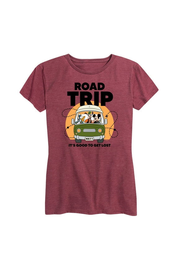 Mickey & Friends - It's Good To Get Lost Van - Women's Short Sleeve Graphic T-Shirt