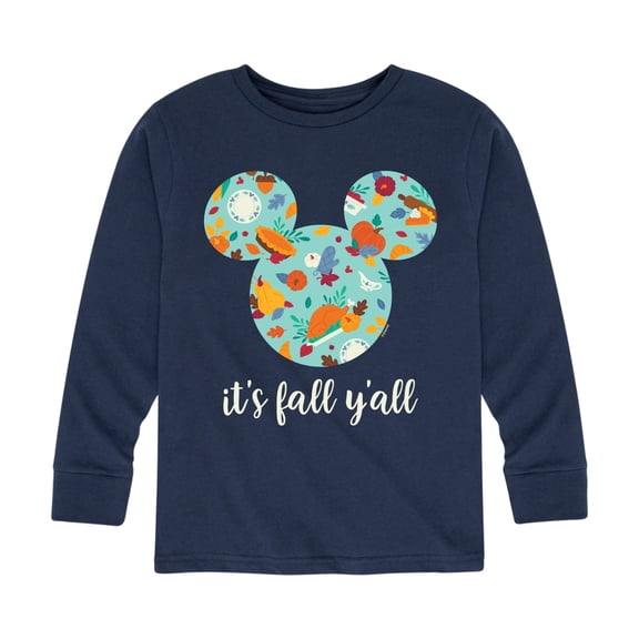 Mickey & Friends - Its Fall Yall - Toddler and Youth Long Sleeve Graphic T-Shirt