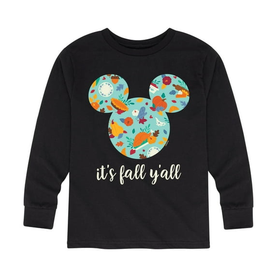 Mickey & Friends - Its Fall Yall - Toddler and Youth Long Sleeve Graphic T-Shirt