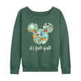 thumbnail image 1 of Mickey & Friends - Its Fall Yall - Women's Lightweight French Terry Long Sleeve Shirt, 1 of 4