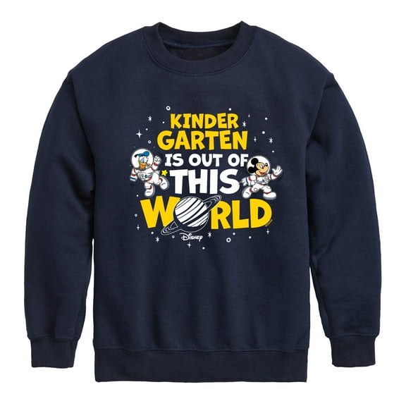 Mickey & Friends - Kindergarten Out Of This World - Youth Crewneck Fleece Sweatshirt