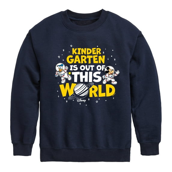 Mickey & Friends - Kindergarten Out Of This World - Youth Crewneck Fleece Sweatshirt